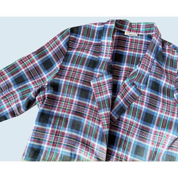 Inseparables Jackets & Blazers - Vintage Inseparables Oversized Plaid Blazer Jacket 1980s / 1990s  Sz L